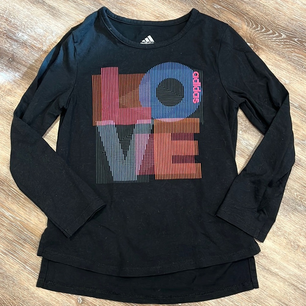 Adidas Girls “LOVE” LS tee, size 5